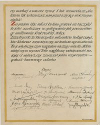 Akt nadania tytułu honorowego członka Towarzystwa Miłośników Historii i Zabytków Krakowa, 1921, MOB Wb. 189_4,  189_5